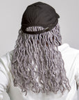 women wearing kimmie cap in grey back