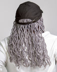 women wearing kimmie cap in grey back 