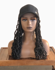kimmie cap black front short braids